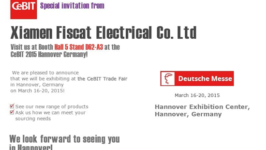 Fiscat akan menunjukkan di Pertunjukan Perdagangan CeBIT di Hannover, Jerman pada 16-20 Maret 2015